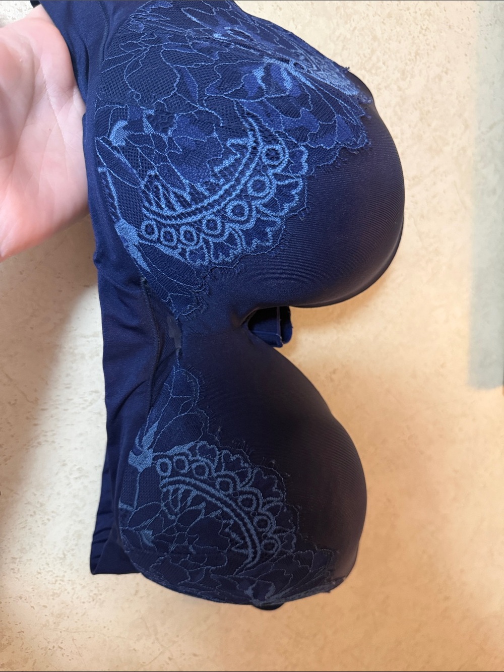 Lane Bryant Lace-Trim Full-Coverage Bra in Navy 38DDD